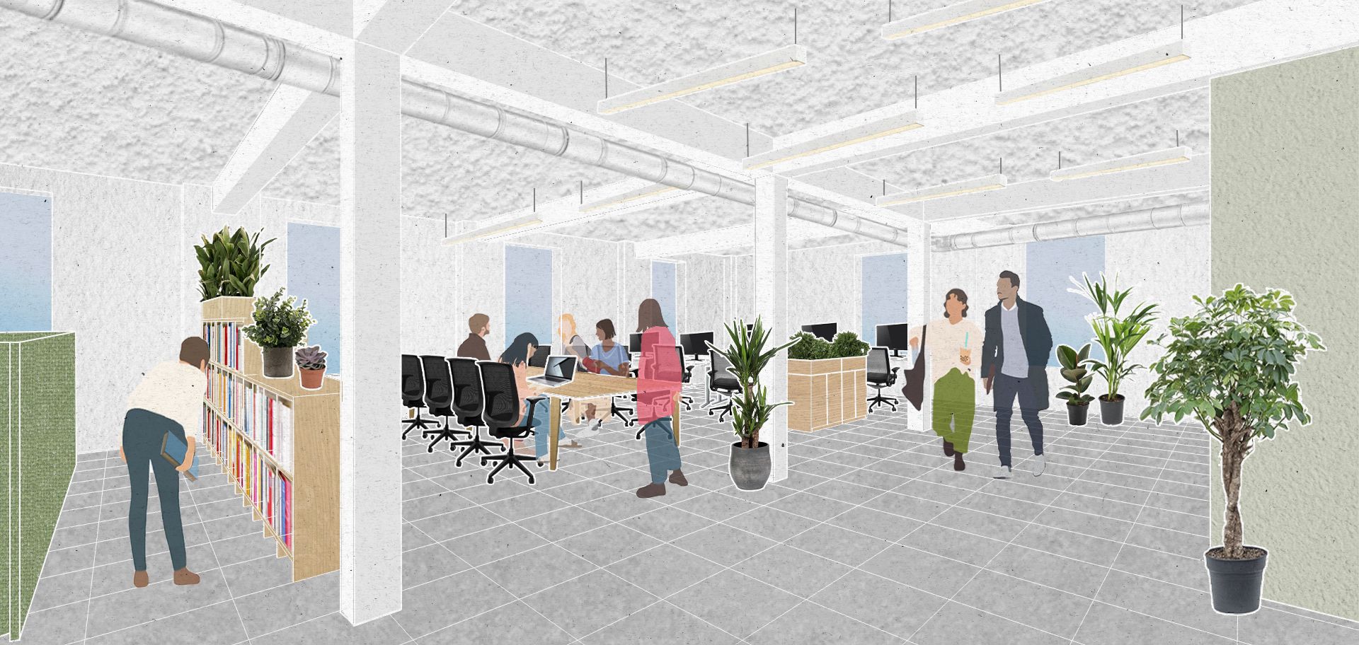 Interior design render by Eve Waldron Design