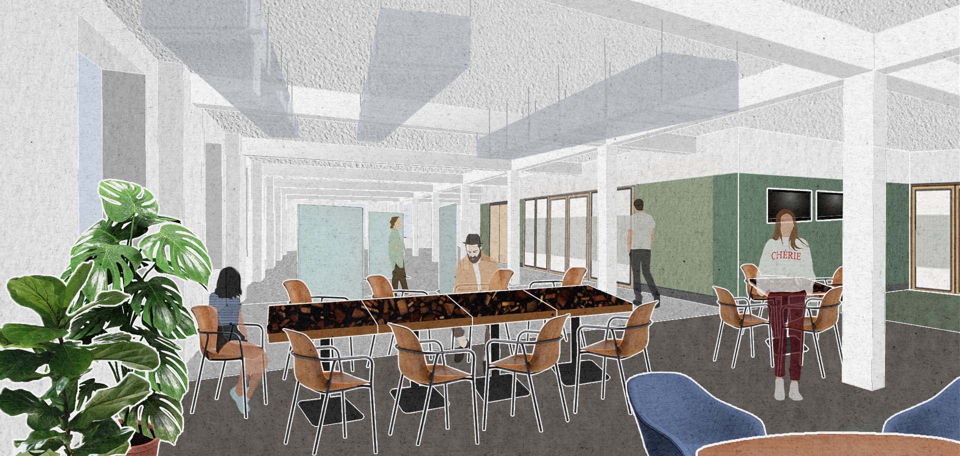 Interior design render by Eve Waldron Design