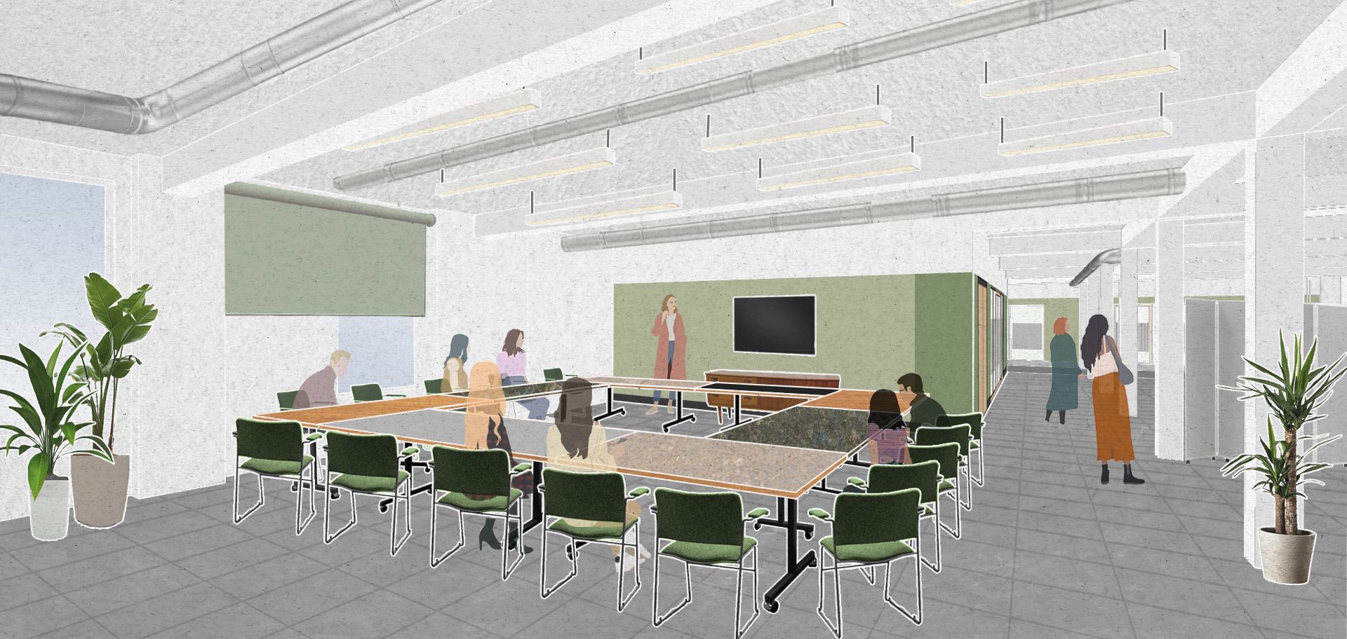 Interior design render by Eve Waldron Design