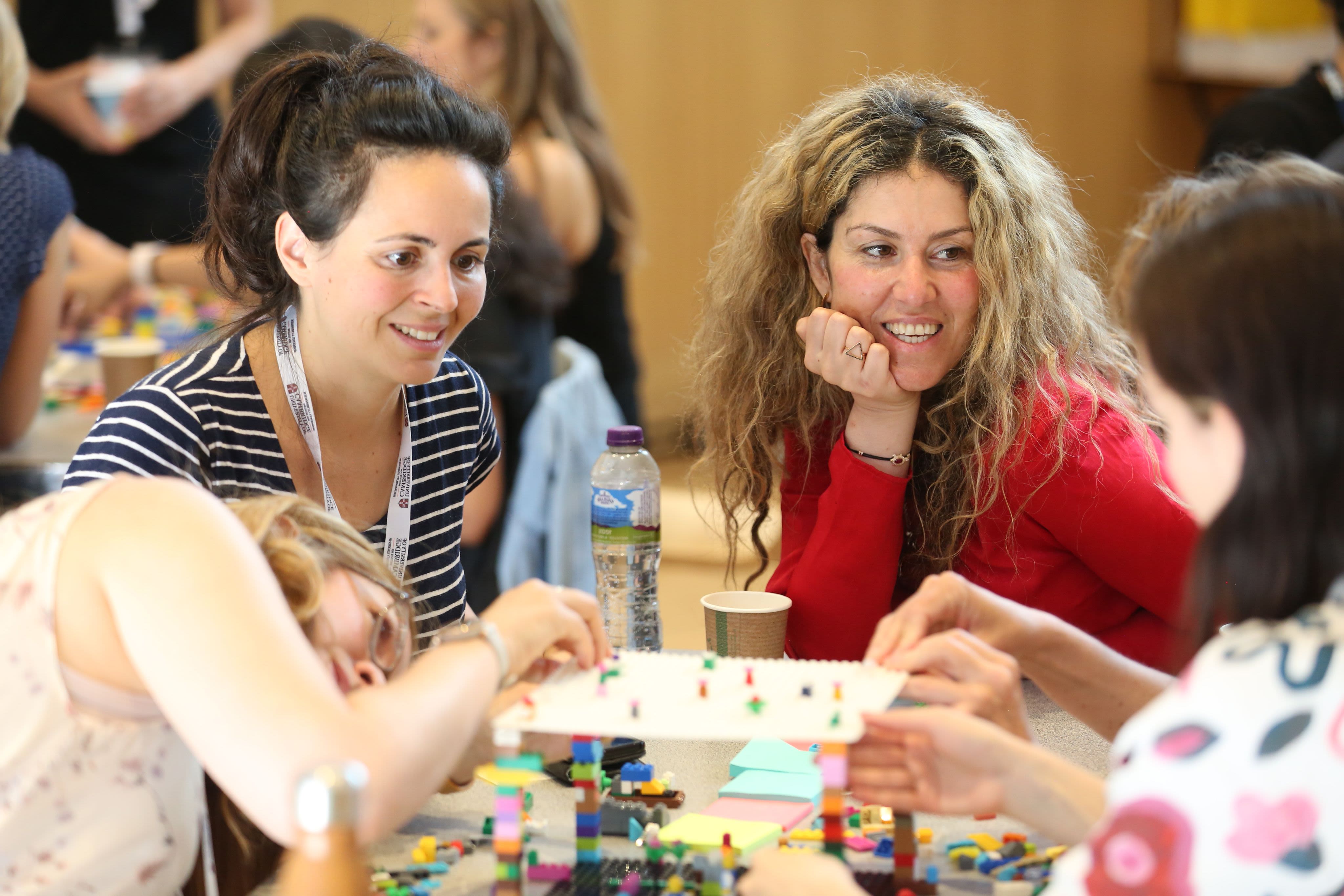 Students in breakout groups learning about sustainability