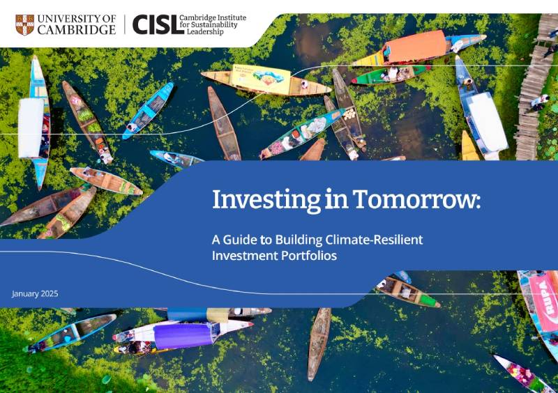 Cover of Investing in Tomorrow publication